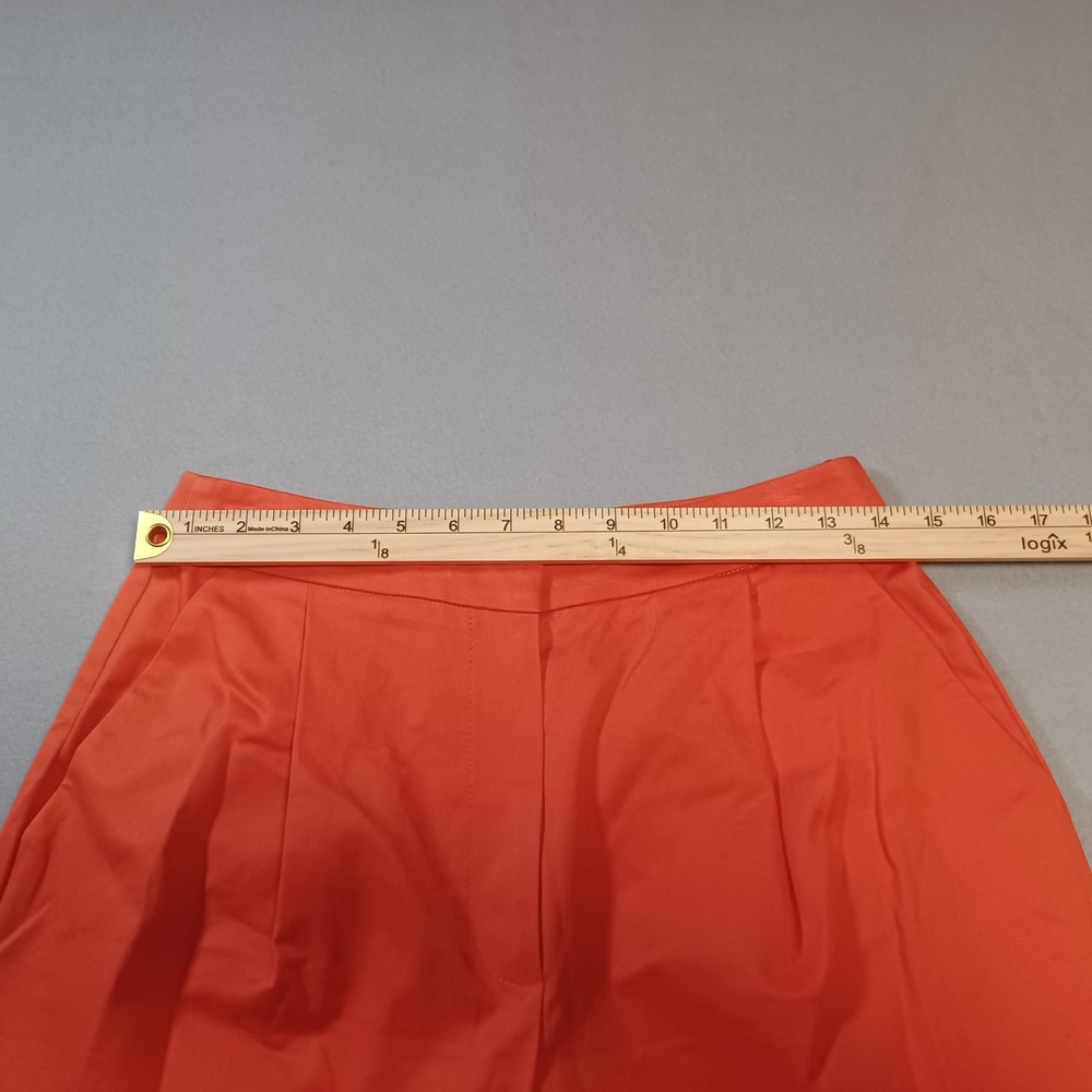 Exquise Tomato Red High Waistd Pleated Tapered Trousers Pants E23Y03210021 Small - Picture 6 of 14